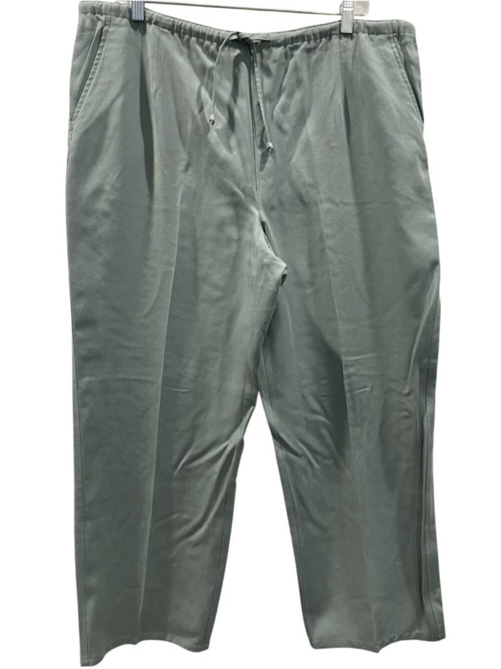 Vintage 90s Sigrid Olsen Casual Pants PL Sage Green Drawstring Waist Weekends